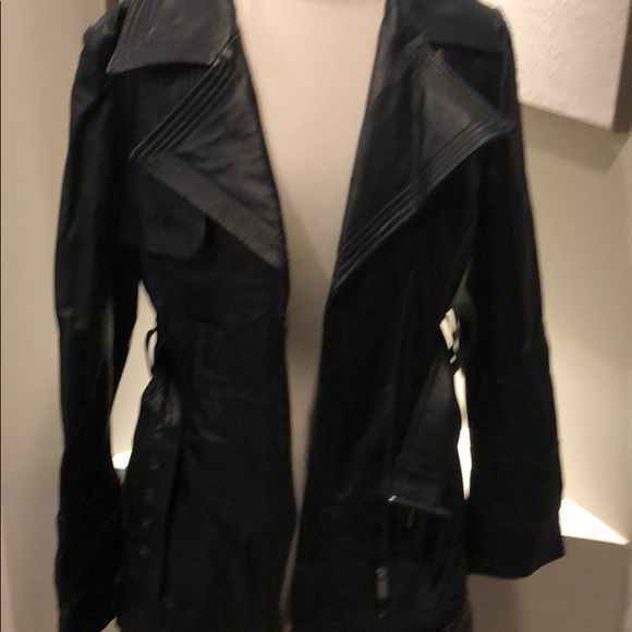 Black Bebe trenchcoat size L - Picture 2 of 8
